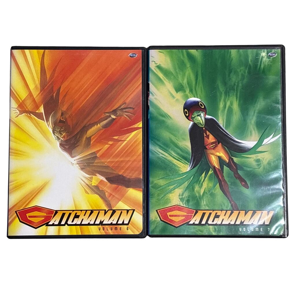 Gatchaman 1972 tv show Vol 6&7 anime DVD 2005 y2k ADV films episode 31-42 bundle